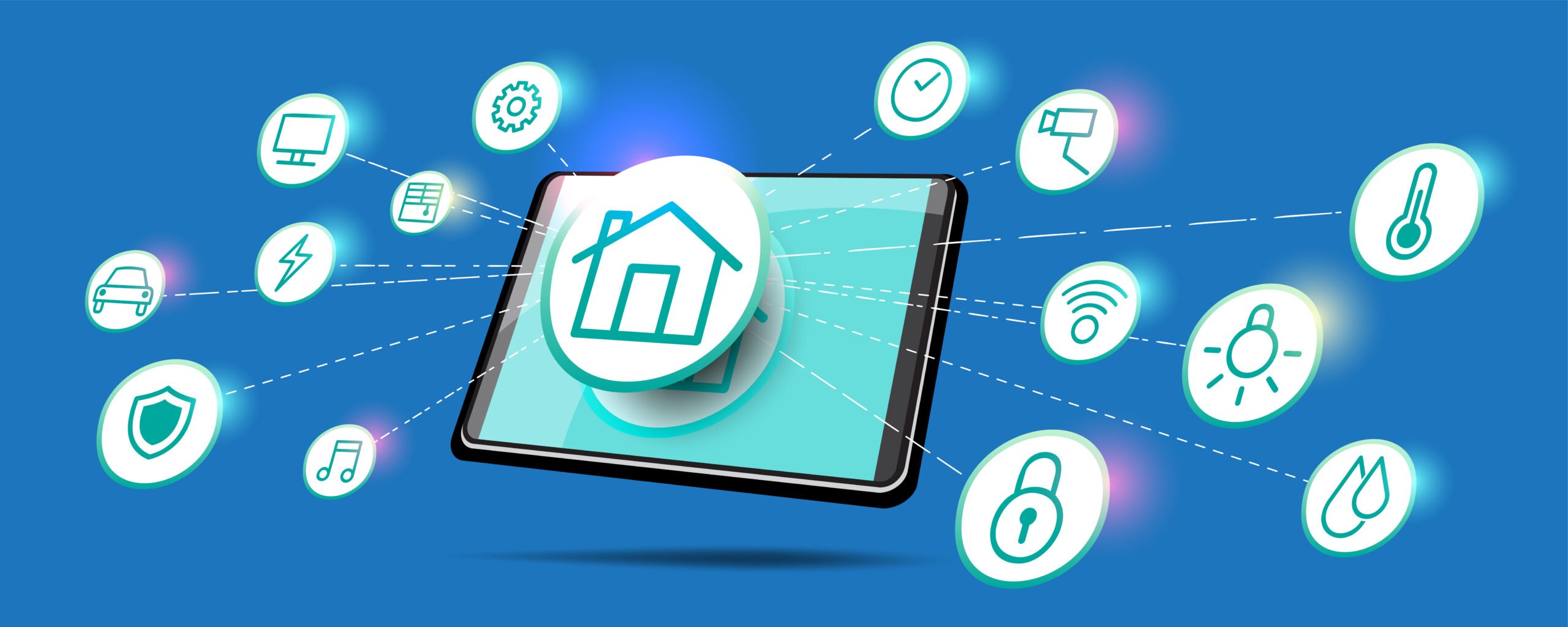 Internet of things (IoT) smart connection and control device in network of industry and resident anywhere, anytime, anybody and any business with internet. It technology for futuristic of the world